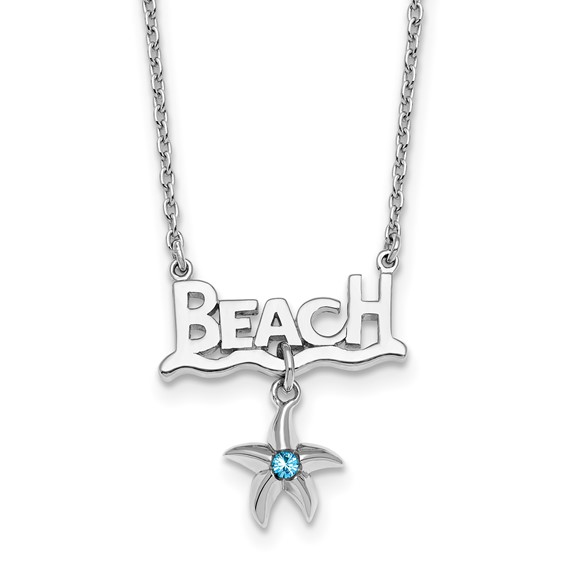 Sterling Silver Rhodium-Plated