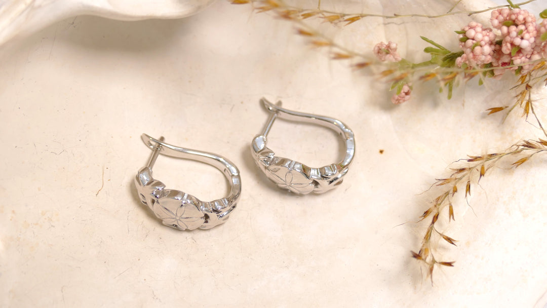 Sterling Silver - Silver Sea Life Lever Back Earrings