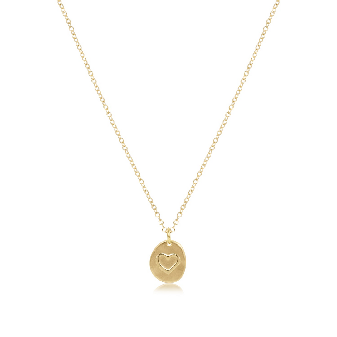 enewton - 14k gold-filled - Inspire Love - Gold Heart Charm Heart Necklace 16"