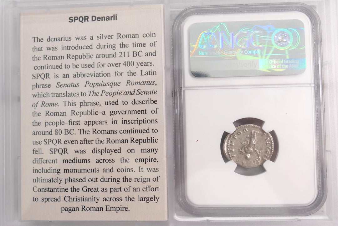ROMAN 209-211 AD AR DENARIUS