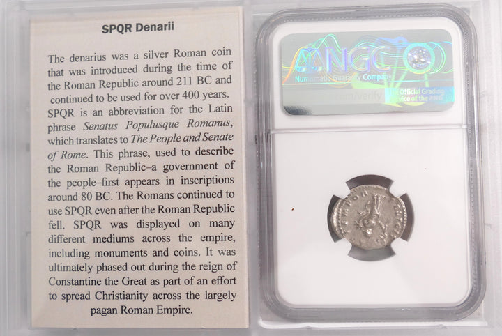 ROMAN 209-211 AD AR DENARIUS