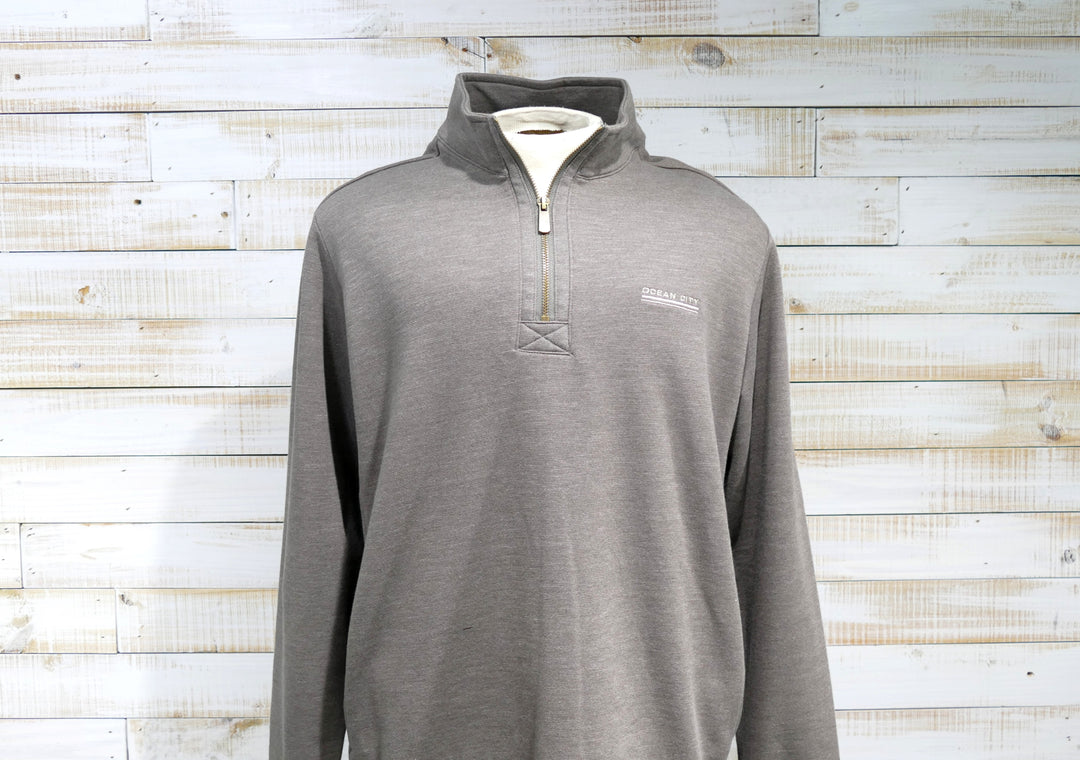 GEAR - Long Sleeve 1/4 Zip Cadet Collar OC Sweatshirt - Gray