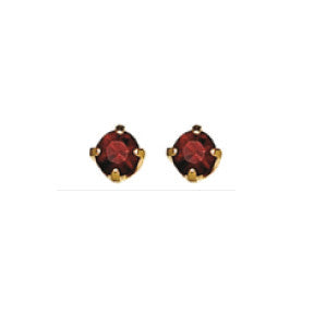 24K GP 3MM RUBY PRONG- JULY