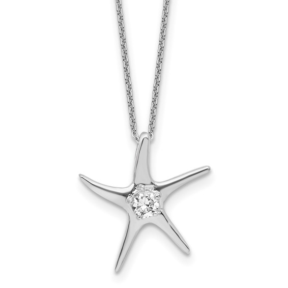 SS CZ STARFISH 16" NECK