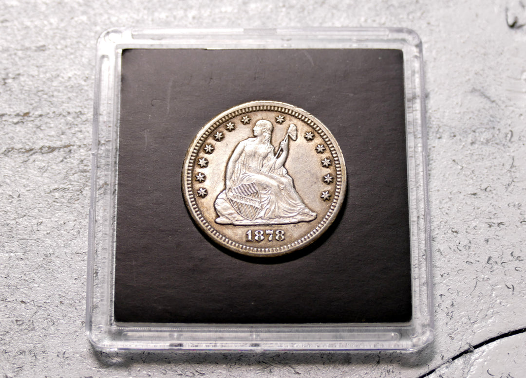 United States 1878 Seated Liberty Quarter CC Mint AU55