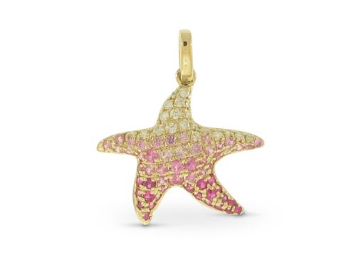 14KY Pink Sapphire & Diamond P