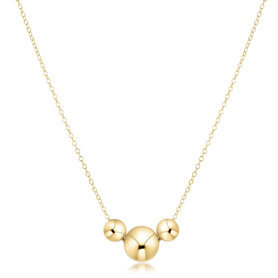 enewton - 14k gold-filled - Purpose Gold Beaded Necklace 16"