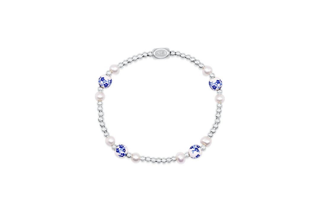 Mediterean Floral Stretch Bead