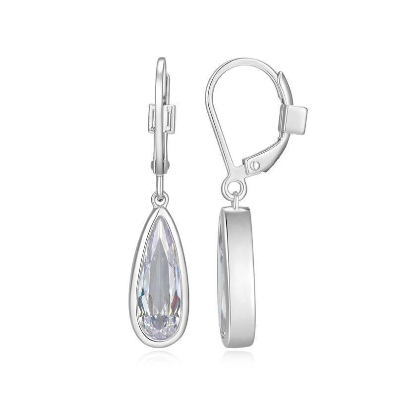 Sterling Silver Lustre CZ Earr