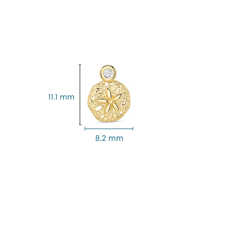 14kt Gold Lab Diamond Sand Dol