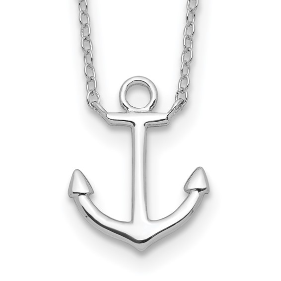 Sterling Silver Rhodium-Plated
