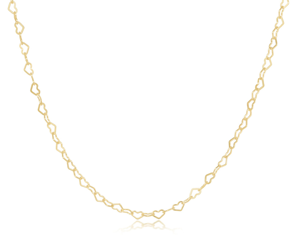 17" CHOKER LOVE CHAIN - GOLD