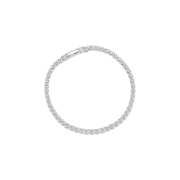 Sif Jakobs - Sterling Silver - "Ellera Grande" Clear 3mm Cubic Zirconia Tennis Bracelet (17cm/6.69")