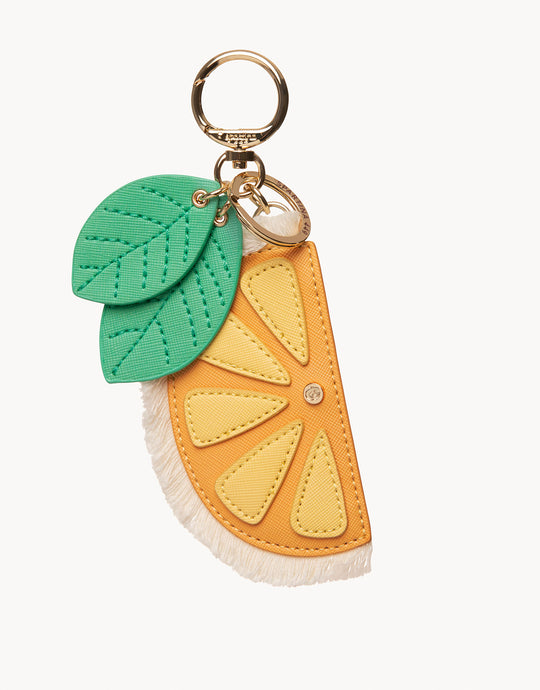 Spartina - - Gold Lemon Fringe Keychain Leather Accessory
