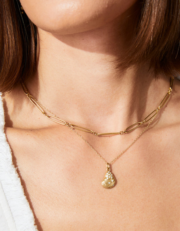 SP BLUFFTON OYSTER NECKLACE 18