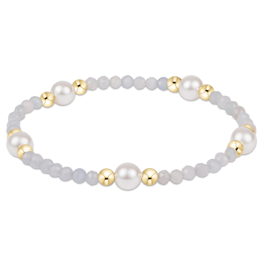 enewton - Purpose Pearl 6mm - Aquamarine Gold-Filled Bracelet (Standard 6.25")