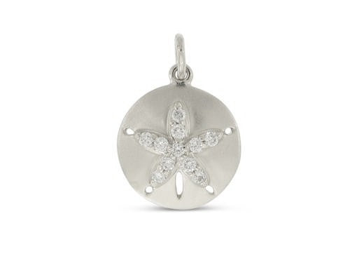 14KW Mini Sand Dollar Pendant