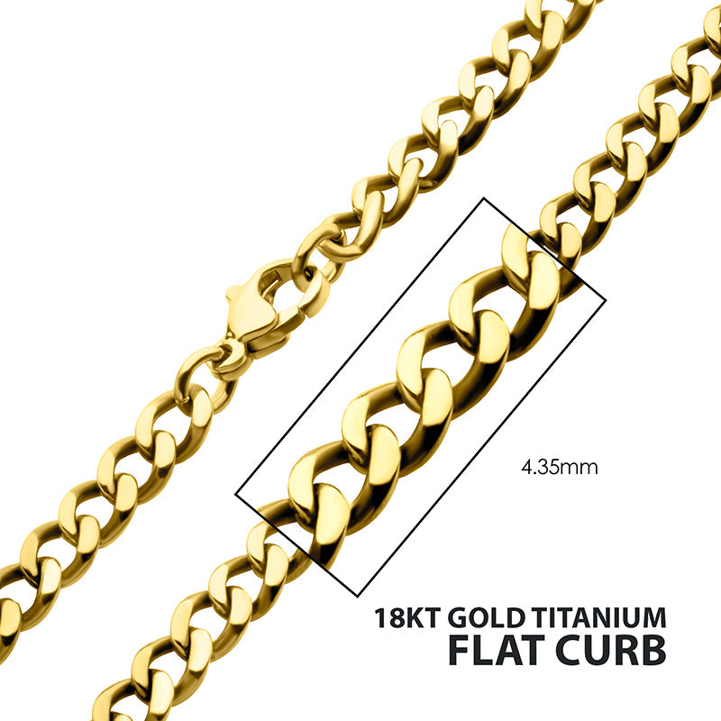4.35mm 18Kt Gold IP Titanium F