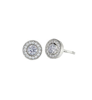 Kelly Waters - Sterling Silver - Simulated Light Amethyst Stud Earrings