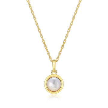 REIGN YGP WHITE MOP BEZEL NECK