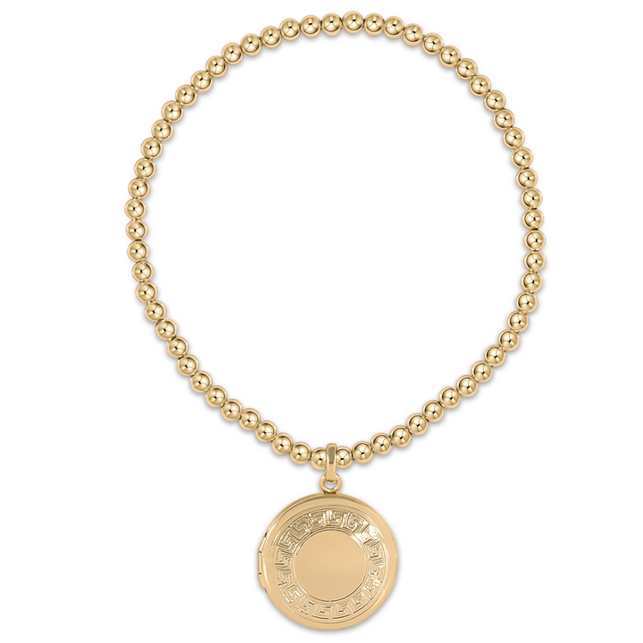 enewton - 14k gold-filled - Cherish - Small Gold Locket 3mm Bead Bracelet