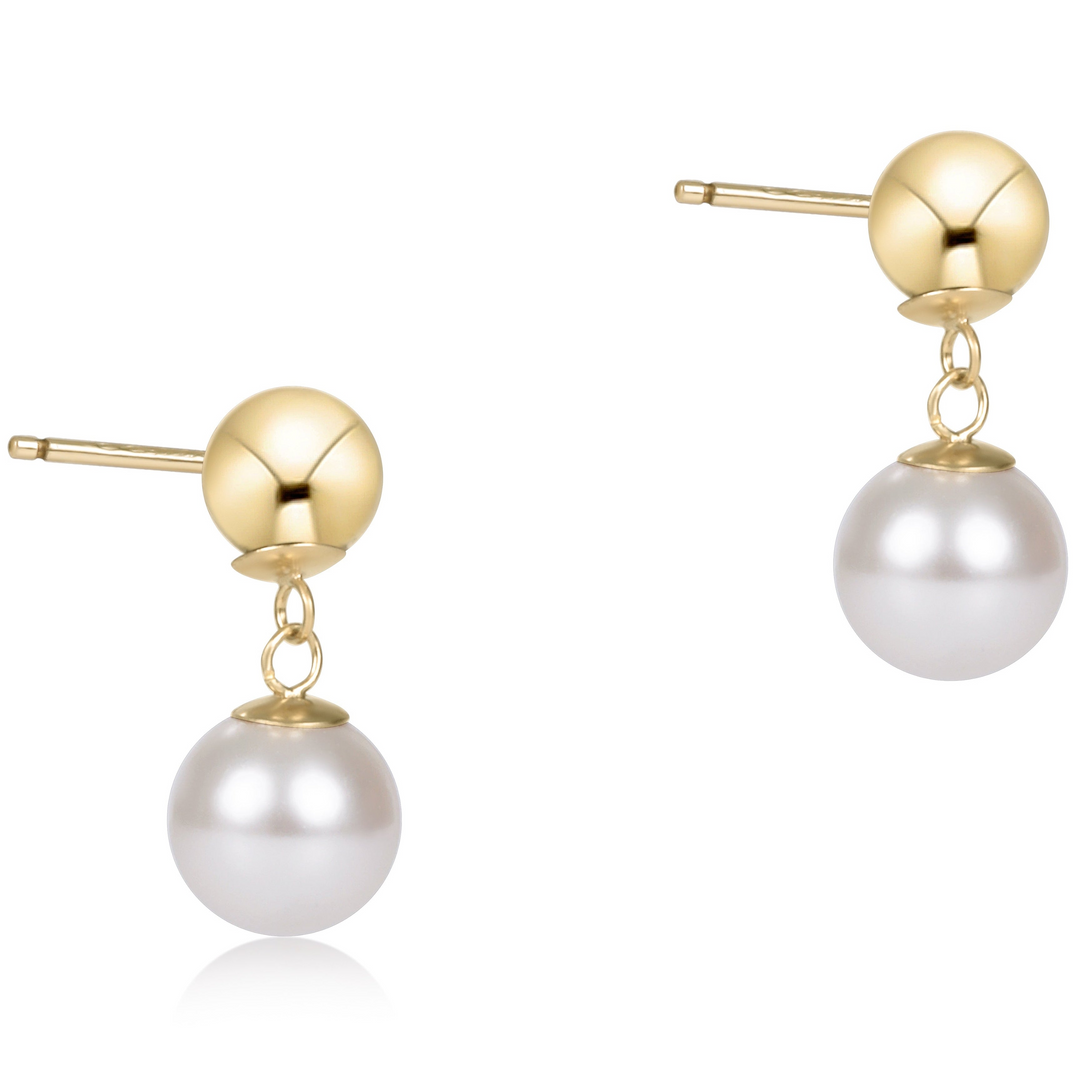 enewton - 14k gold-filled - Gold Ball Drop 10mm Pearl Classic Stud Earrings