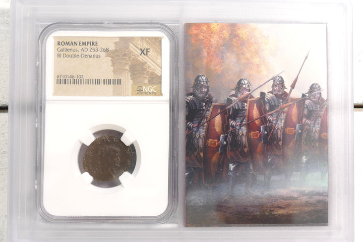 ROMAN EMPIRE 253-268 BI DOUBLE DENARIUS Mint