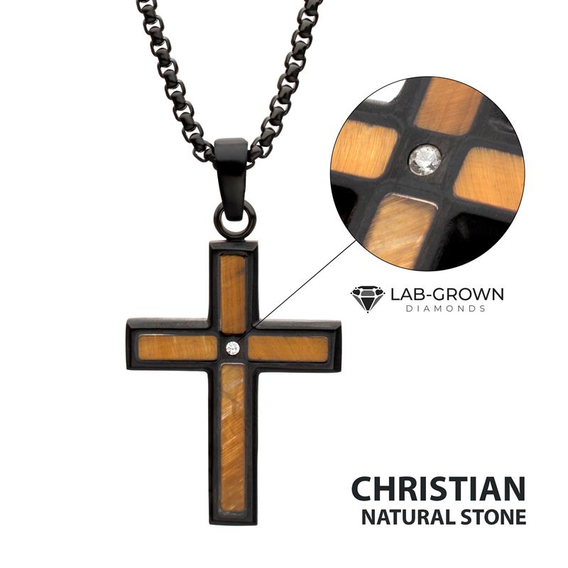 Matte Black IP Steel Tiger Eye