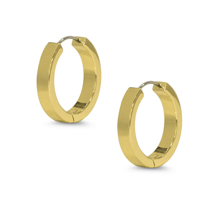 FLAT HOOP EARRINGS GP - LARGE