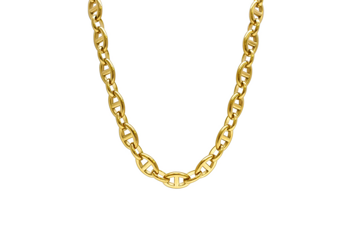 Isla Stainless Steel 14K Gold Plated 16+2" Link Mariner Necklace