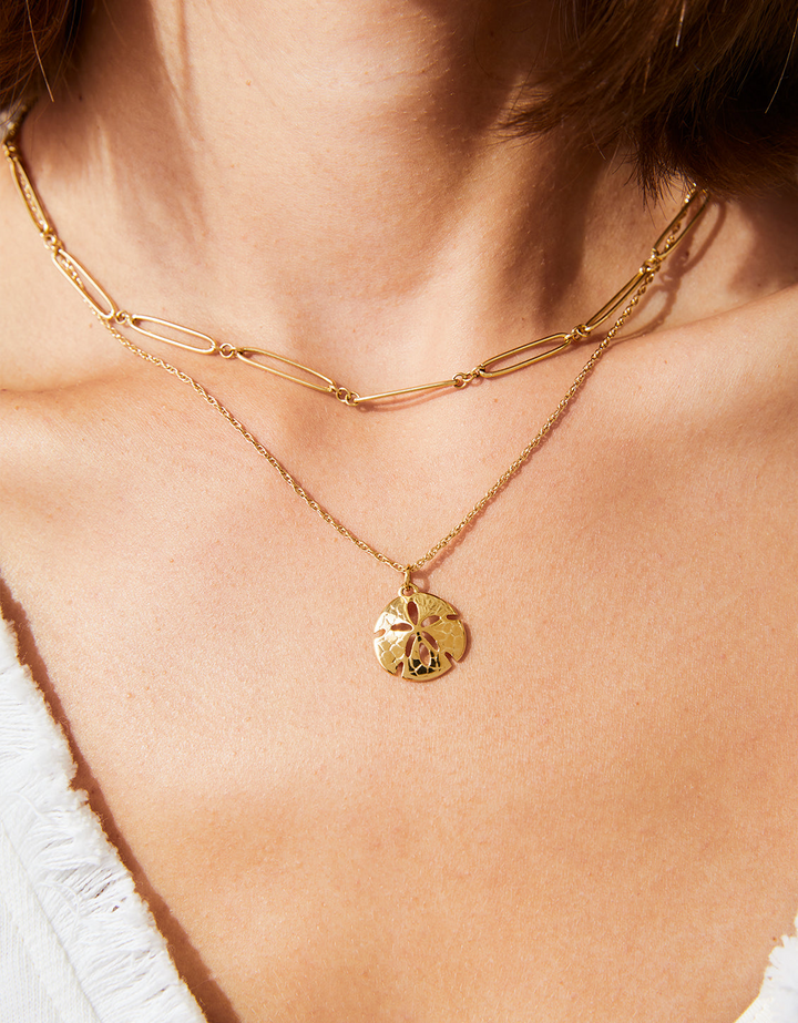 SP SAND DOLLAR NECKLACE 18" SA