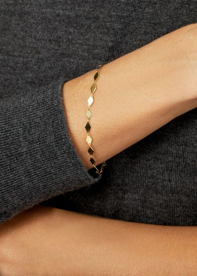 14K Mirror Kite Link Bracelet