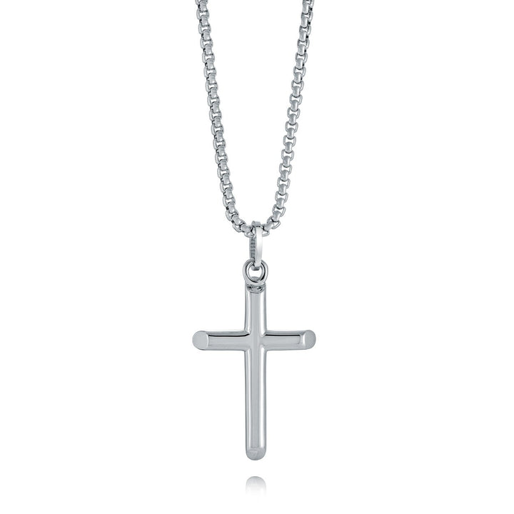 Italgem Steel - Silver IP S. Steel Polished 22" Cross Chain
