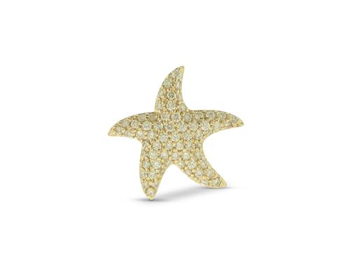14KY Mini Diamond Pave Starfis