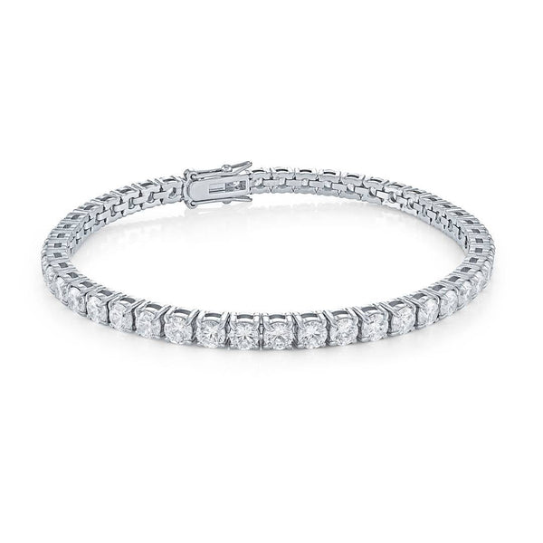 Italgem Steel - Silver IP S. Steel CZ Tennis 7.25" Bracelet