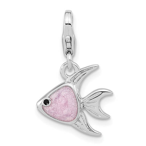 SS 3D ENAMEL ANGEL FISH CHARM