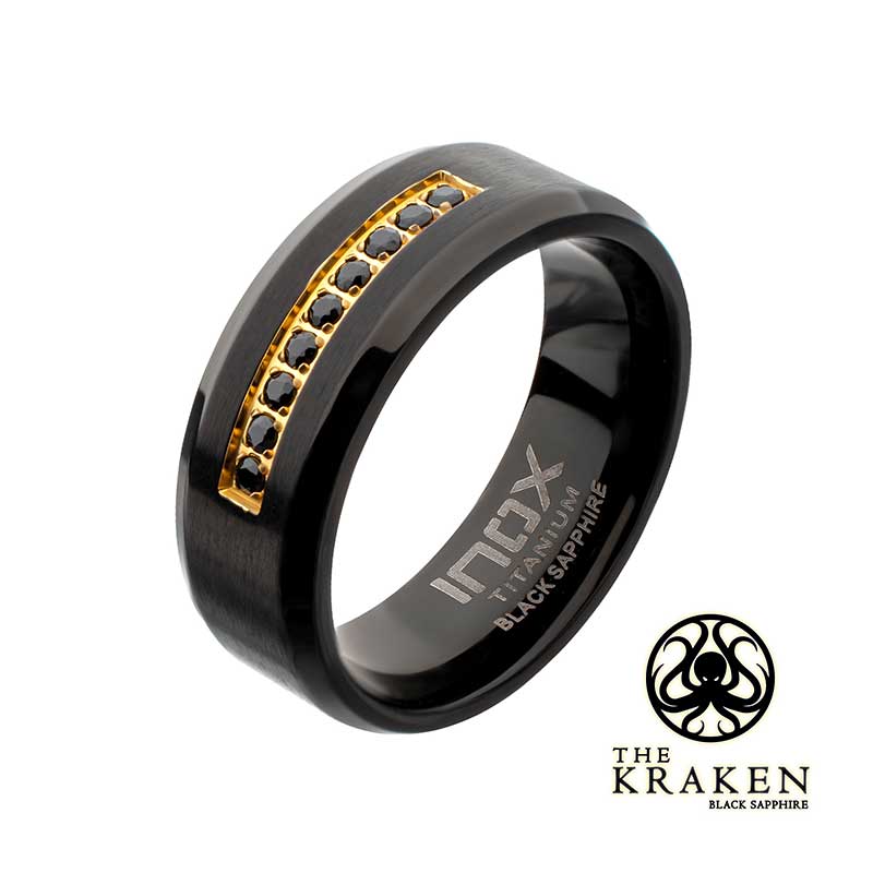 KRAKEN- 8mm 18Kt Gold IP Titan