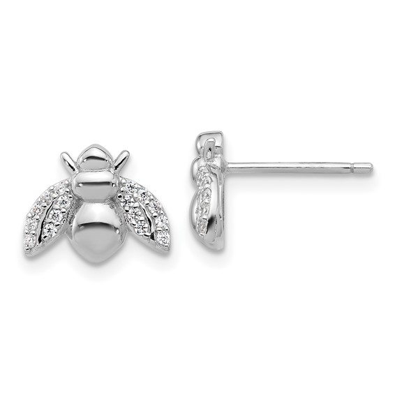 Sterling Silver Rhodium-Plated