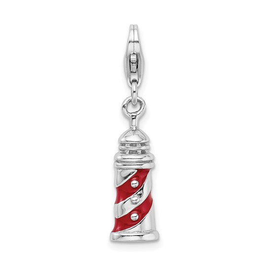SS 3D ENAMEL LIGHTHOUSE PEND