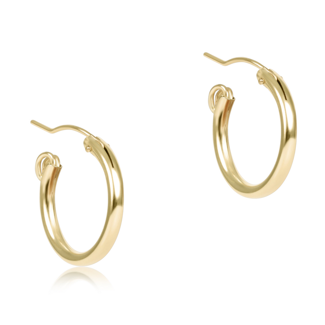 ROUND GOLD 0.5" HOOP - SMOOTH