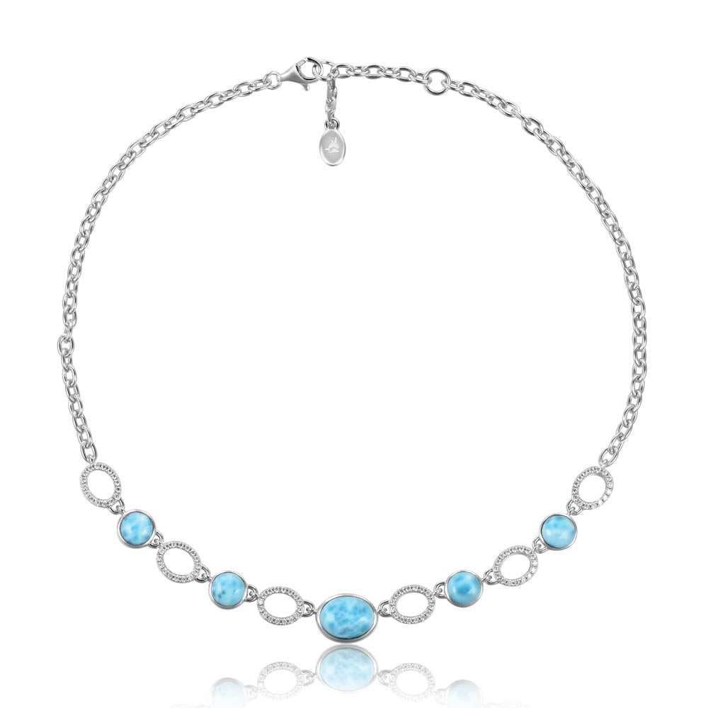 SS 925 Larimar Necklace; 96TP1