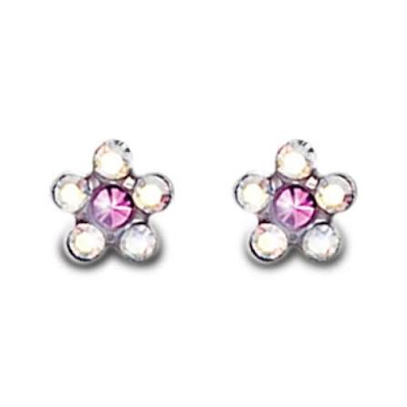 SS Rose Flower Crystal Earring