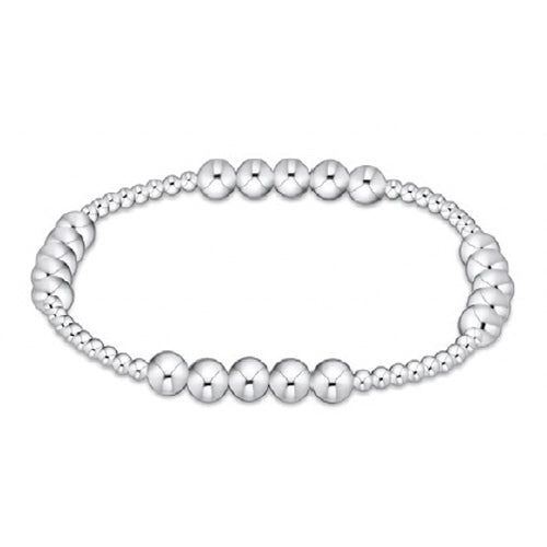 enewton - Beaded Bracelet Blissful Patttern 2.5mm & 5mm Sterling Silver Bracelet (Standard 6.25")