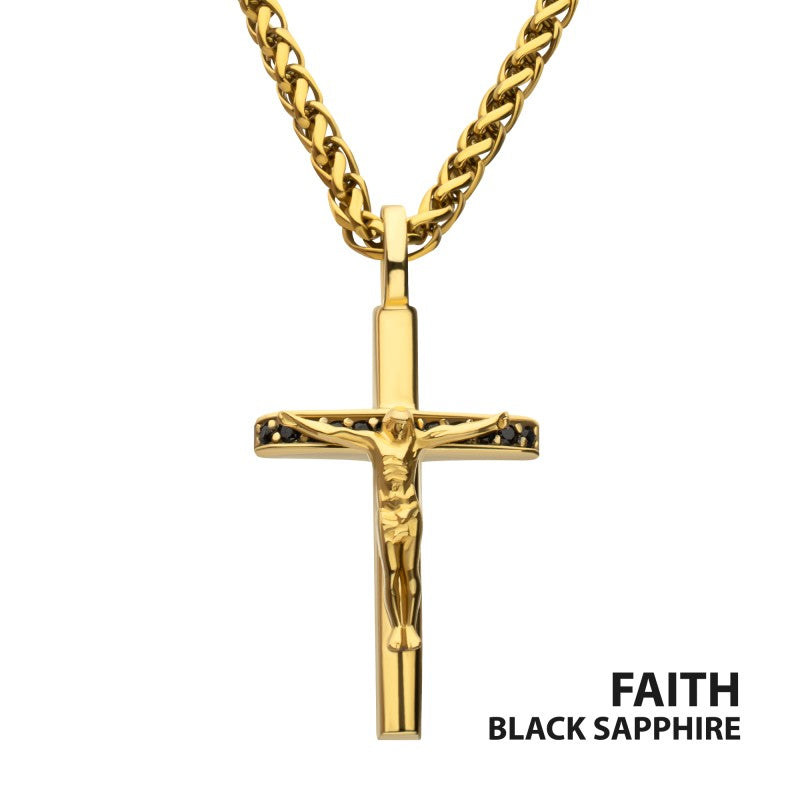 14Kt Gold IP High Polished Ste