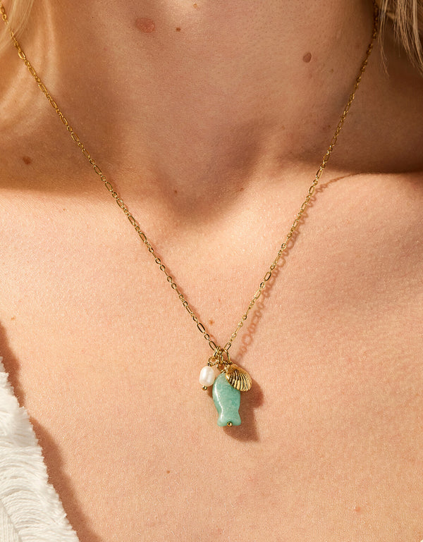 SP Skipjack Fish Necklace 17”