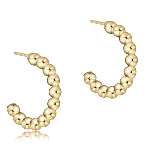 Beaded Classic 1" Post Hoop -