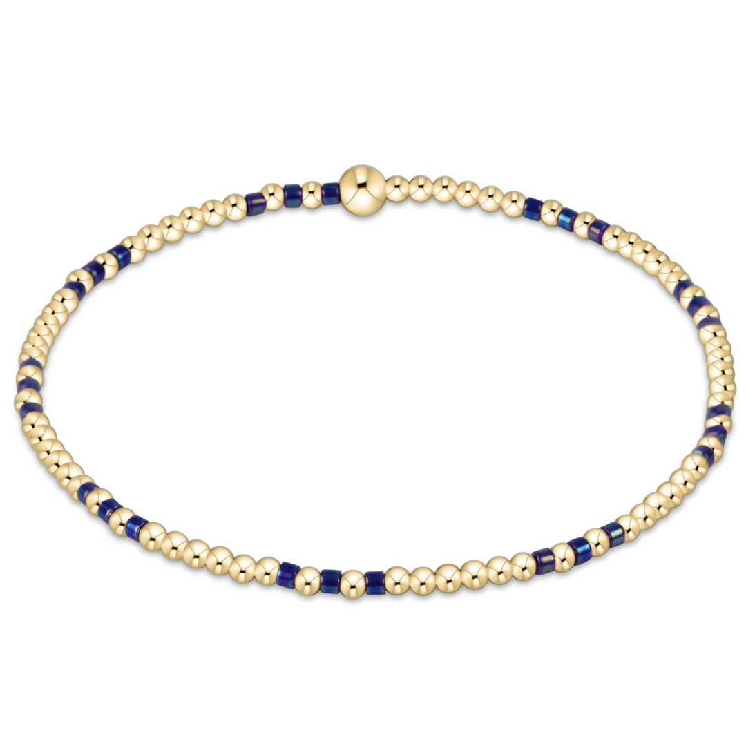 enewton - 14k gold-filled - Hope Joy - Blue Metallic 2mm Bead Bracelet