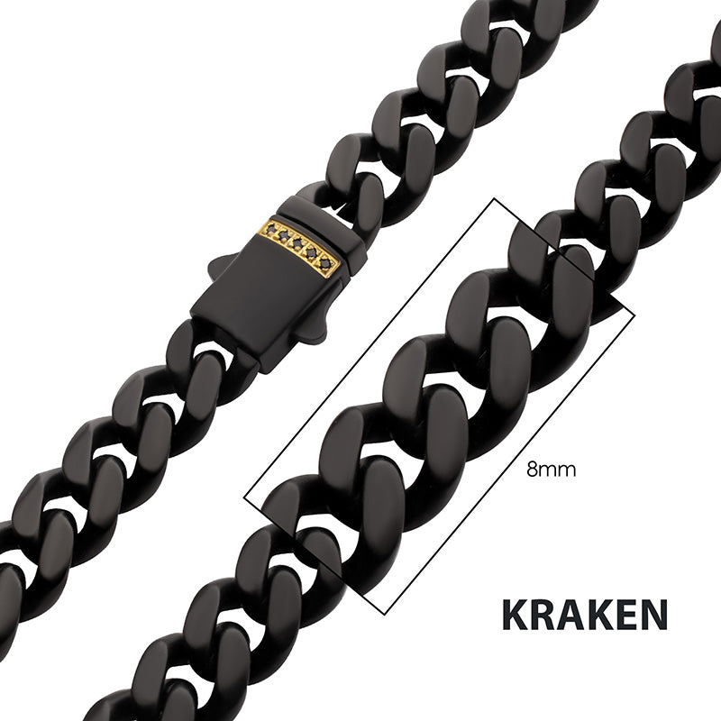 8mm Black IP Steel Matte Finis