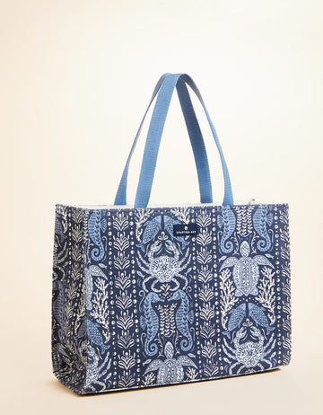 Spartina - - Navy Beach Tote Sea Life Accessory