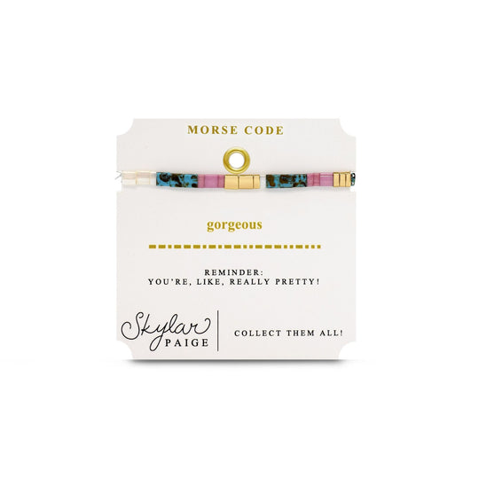 Stia Couture - - Gold "Gorgeous" Tila Bead Stretch Bracelet